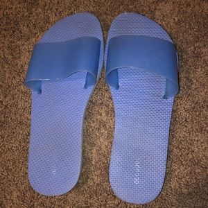 Light blue jelly slides